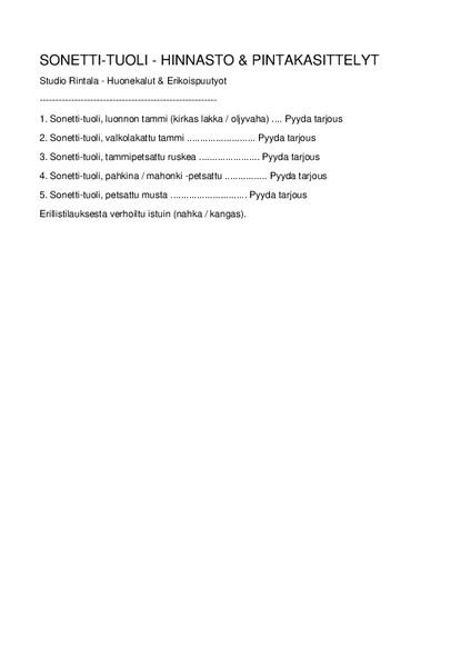 Price List (PDF)